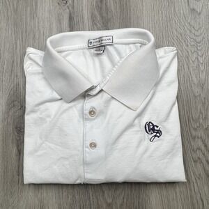 Peter Millar Golf Polo Shirt Men's Size L Large White Old Sandwich Golf Club
